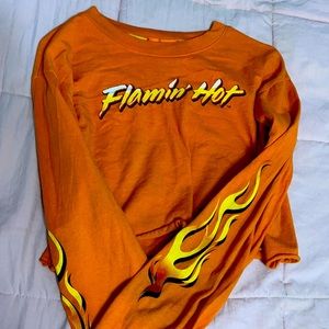 Forever 21 hot Cheetos crop top